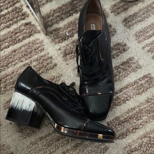 Dries Van Noten Black Leather Women's Shoes